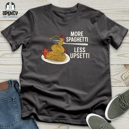 More Spaghetti Less Upsetti Softstyle Tee Gift For Animal Lover