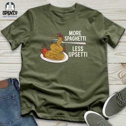 More Spaghetti Less Upsetti Softstyle Tee Gift For Animal Lover