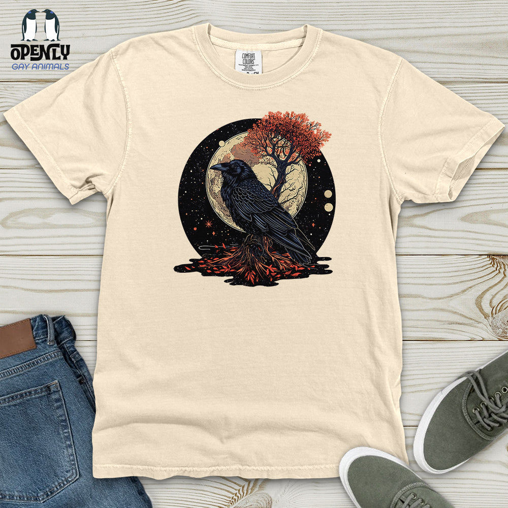 Mystical Raven Moon Heavy Cotton Comfort Colors Tee Gift For Animal Lover