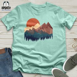 Mountain Landscape Unisex T Shirt Gift For Animal Lover
