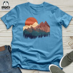 Mountain Landscape Unisex T Shirt Gift For Animal Lover