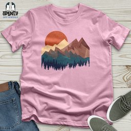 Mountain Landscape Unisex T Shirt Gift For Animal Lover