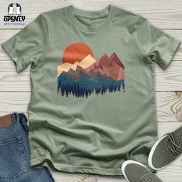Mountain Landscape Unisex T Shirt Gift For Animal Lover
