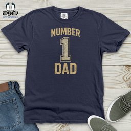 Number 1 Dad Heavy Cotton Comfort Colors Tee Gift For Dad