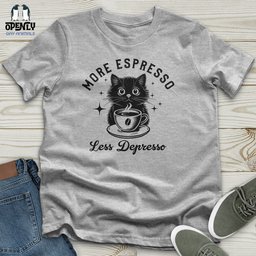More Espresso Less Depresso Unisex T Shirt Gift For Animal Lover