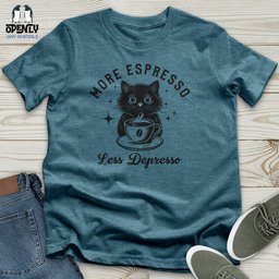 More Espresso Less Depresso Unisex T Shirt Gift For Animal Lover