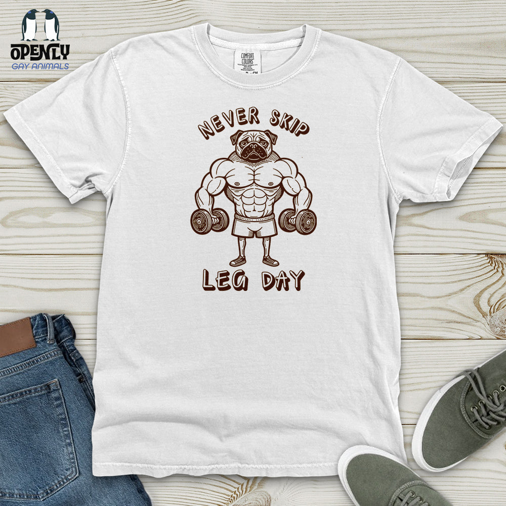 Never Skip Leg Day Heavy Cotton Comfort Colors Tee Gift For Animal Lover
