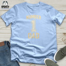 Number 1 Dad Softstyle Tee Gift For Dad