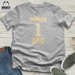 Number 1 Dad Softstyle Tee Gift For Dad