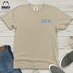 Oga Logo Embroidered Heavy Cotton Comfort Colors Tee Gift For Animal Lover