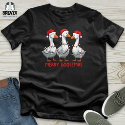 Merry Goosemas Softstyle Tee Gift For Animal Lover