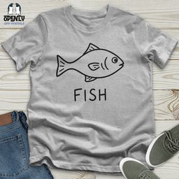 Minimalist Fish Unisex T Shirt Gift For Animal Lover