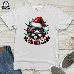 Not So Merry Heavy Cotton Comfort Colors Tee Gift For Animal Lover