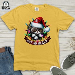 Not So Merry Heavy Cotton Comfort Colors Tee Gift For Animal Lover