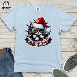 Not So Merry Heavy Cotton Comfort Colors Tee Gift For Animal Lover