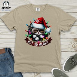 Not So Merry Heavy Cotton Comfort Colors Tee Gift For Animal Lover