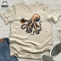 Octopus Trumpet Solo Softstyle Tee Gift For Animal Lover