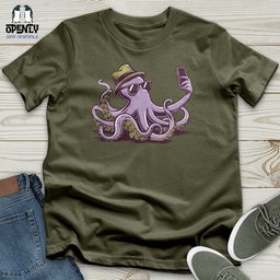 Octopus Takes A Selfie Unisex T Shirt Gift For Animal Lover