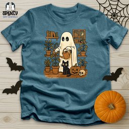 Retro Ghost Gardening Unisex T Shirt Gift For Animal Lover