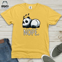 Panda Nope Heavy Cotton Comfort Colors Tee Gift For Animal Lover