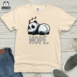 Panda Nope Heavy Cotton Comfort Colors Tee Gift For Animal Lover