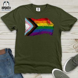 Lgbtq Flag Heavy Cotton Comfort Colors Tee Gift For Animal Lover