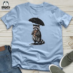 Raccoon Holding Umbrella Unisex T Shirt Gift For Animal Lover