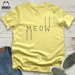 Meow Unisex T Shirt Gift For Cat Lover