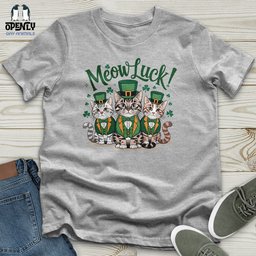 Meow Luck Unisex T Shirt Gift For Cat Lover