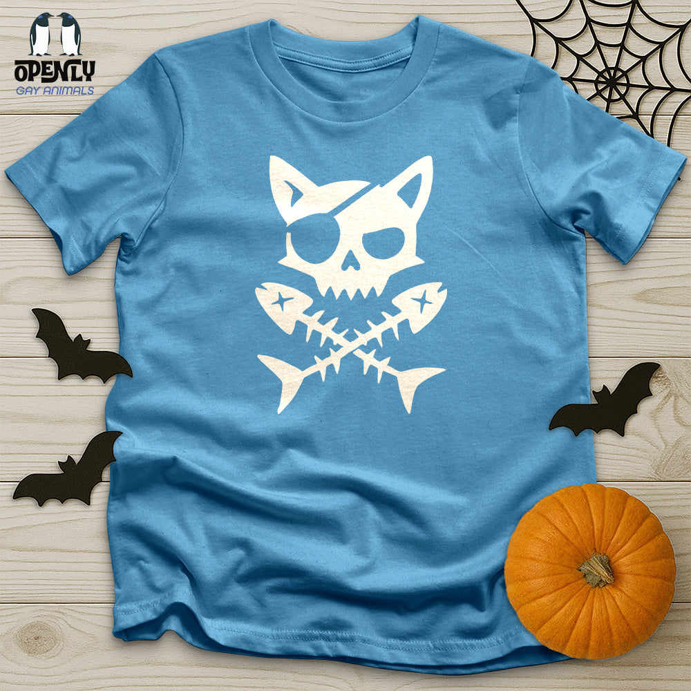 Pirate Cat And Fish Skull Unisex T Shirt Gift For Cat Lover