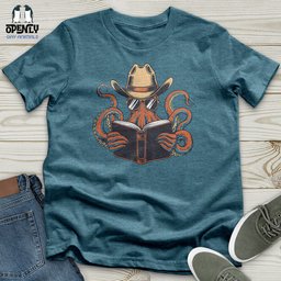 Octopus Reading Book Unisex T Shirt Gift For Animal Lover
