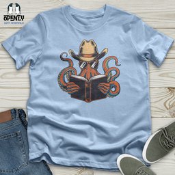 Octopus Reading Book Unisex T Shirt Gift For Animal Lover