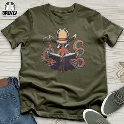 Octopus Reading Book Unisex T Shirt Gift For Animal Lover