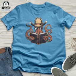 Octopus Reading Book Unisex T Shirt Gift For Animal Lover