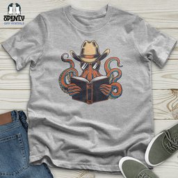 Octopus Reading Book Unisex T Shirt Gift For Animal Lover
