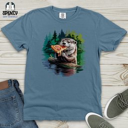 Otter Pizza Heavy Cotton Comfort Colors Tee Gift For Animal Lover
