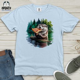 Otter Pizza Heavy Cotton Comfort Colors Tee Gift For Animal Lover