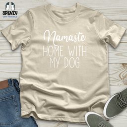 Namaste Home With My Dog Softstyle Tee Gift For Dog Lover