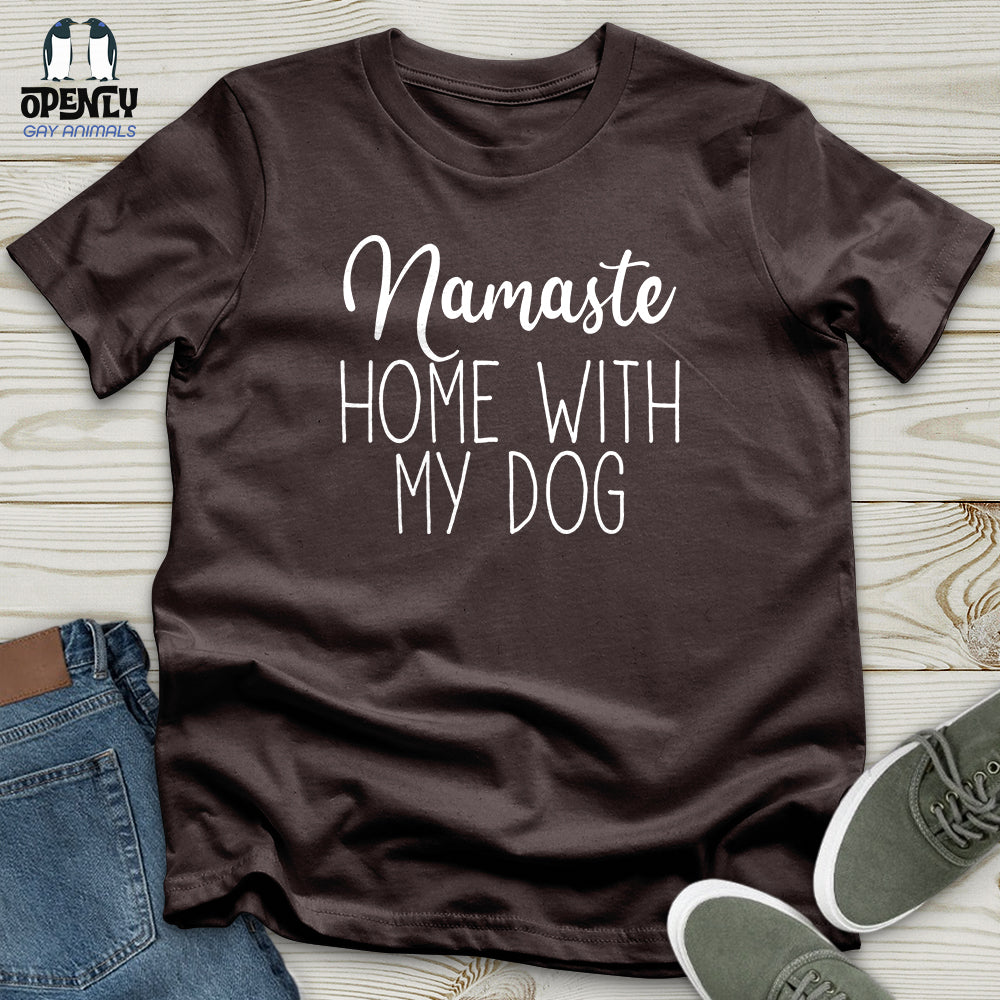 Namaste Home With My Dog Softstyle Tee Gift For Dog Lover