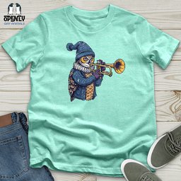 Owl Trumpet Performance Unisex T Shirt Gift For Animal Lover
