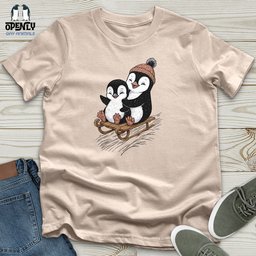 Penguin Joyride Unisex T Shirt Gift For Animal Lover