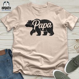 Papa Bear Unisex T Shirt Gift For Dad