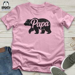 Papa Bear Unisex T Shirt Gift For Dad