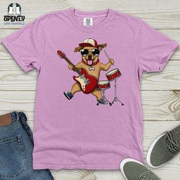 Musician Dog Heavy Cotton Comfort Colors Tee Gift For Dog Lover