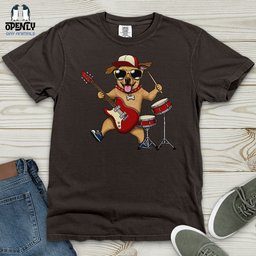 Musician Dog Heavy Cotton Comfort Colors Tee Gift For Dog Lover