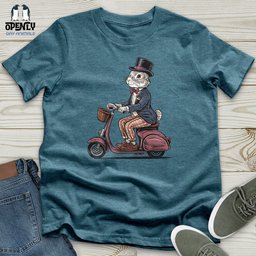 Rabbit Riding A Scooter Unisex T Shirt Gift For Animal Lover