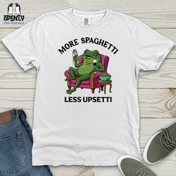 More Spaghetti Less Upsetti 3 Heavy Cotton Comfort Colors Tee Gift For Animal Lover