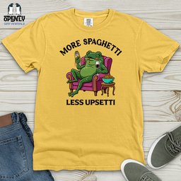 More Spaghetti Less Upsetti 3 Heavy Cotton Comfort Colors Tee Gift For Animal Lover