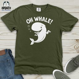 Oh Whale Heavy Cotton Comfort Colors Tee Gift For Animal Lover