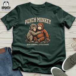 Punch Monkey Unisex T Shirt Gift For Animal Lover